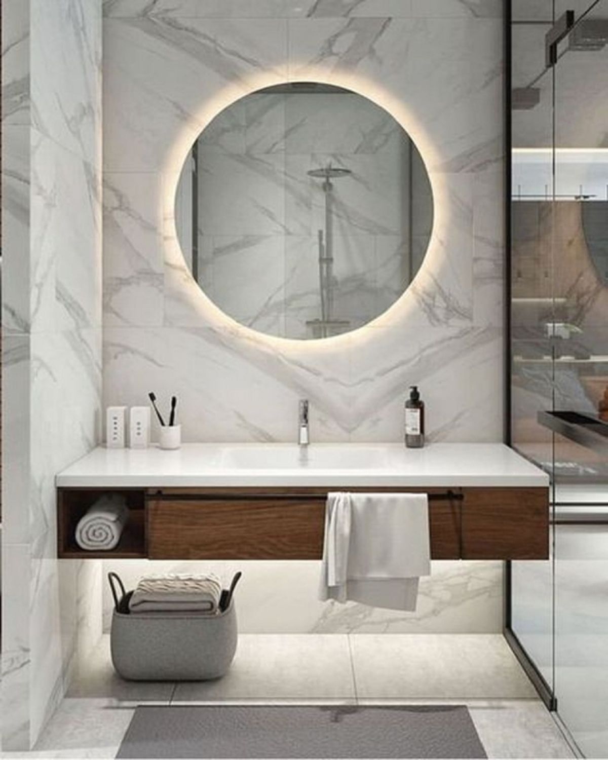 Baños pequeños con ducha las claves para decorarlos y aprovechar el espacio 11