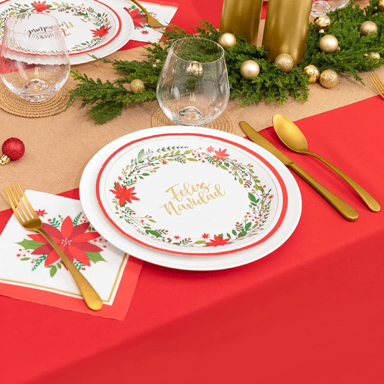 feliz navidad platos desechables navidad amazon feliz navidad platos desechables navidad amazon