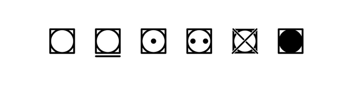 Principales símbolos de secado que aparecen en las etiquetas de cuidado o composición de la ropa