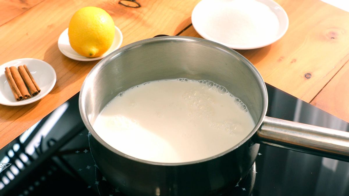 Receta de leche merengada   paso 1