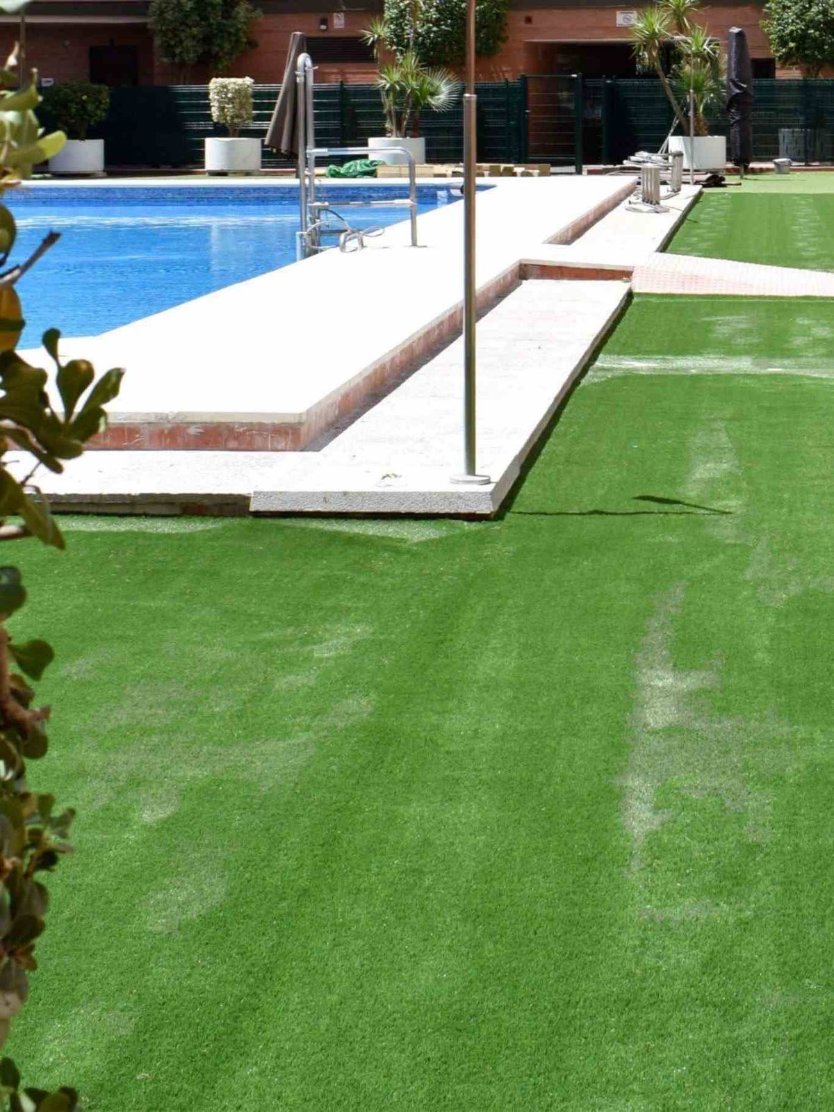 Arena silice en cesped artificial.