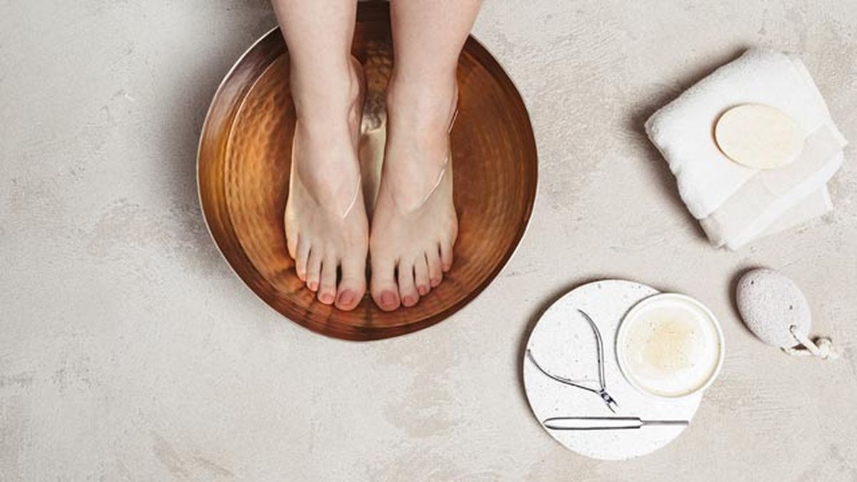 belleza pies pedicura casera bano