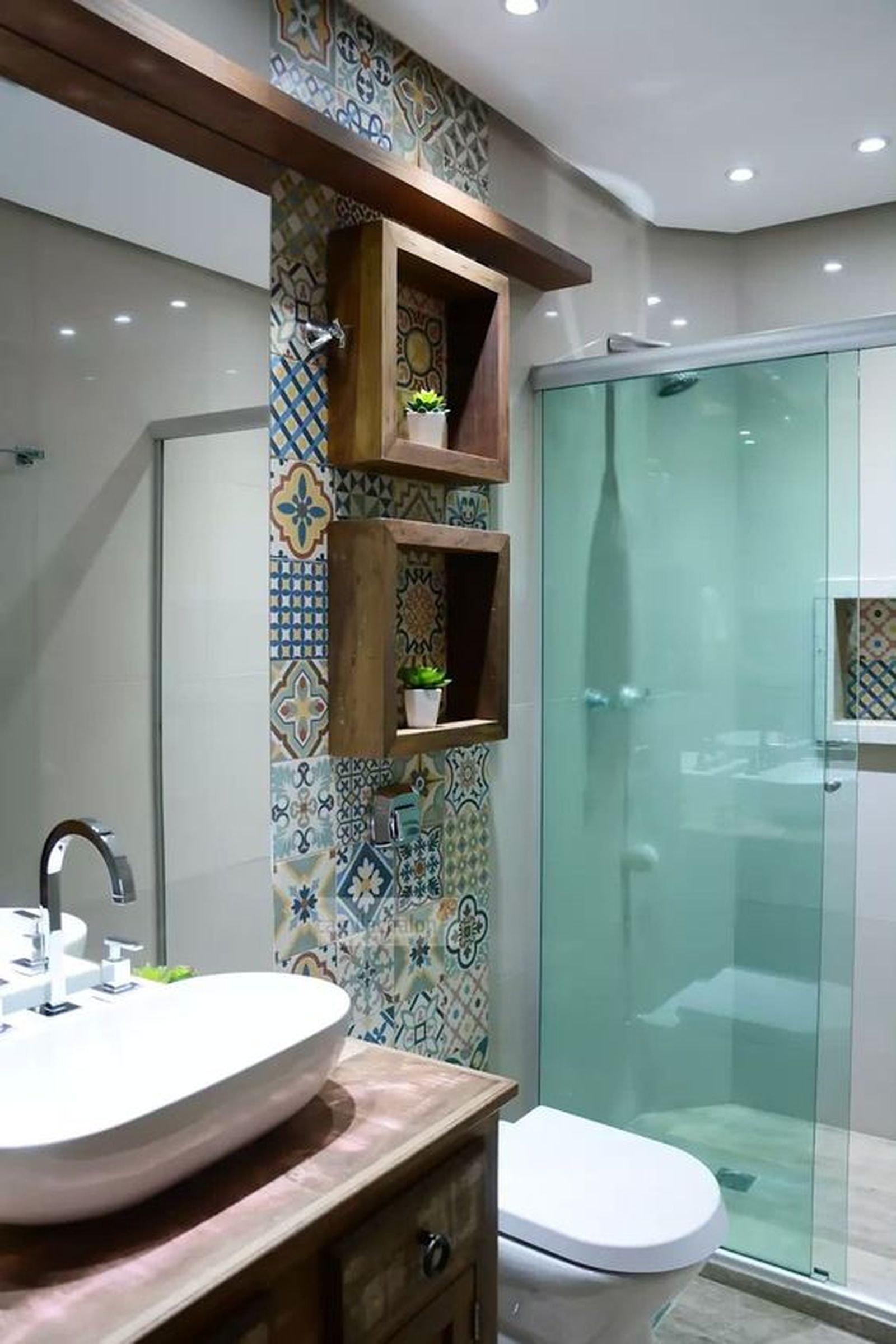 baño pequeño baldosas hidraulicas baño pequeño baldosas hidraulicas