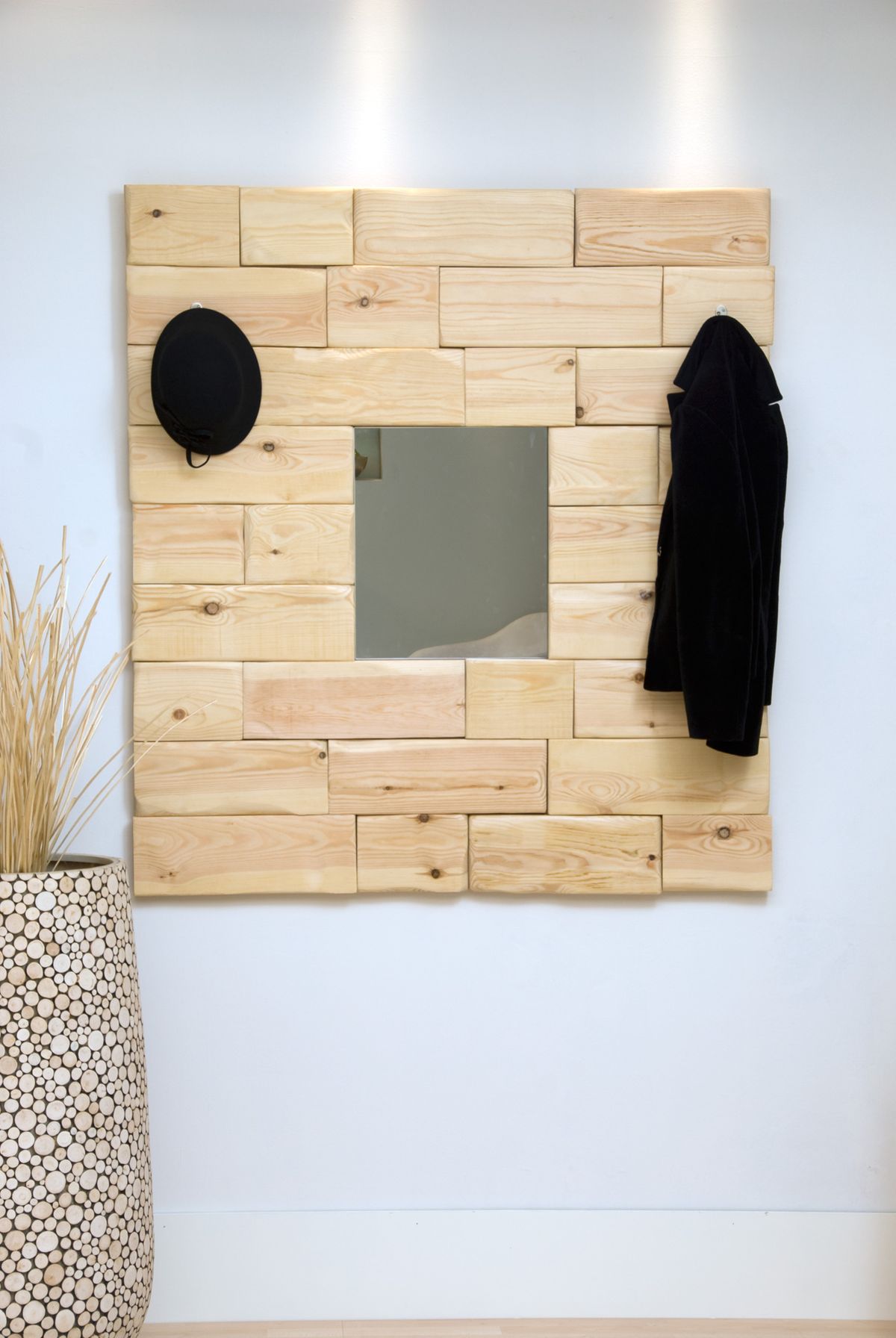 Espejo rústico para hall p1