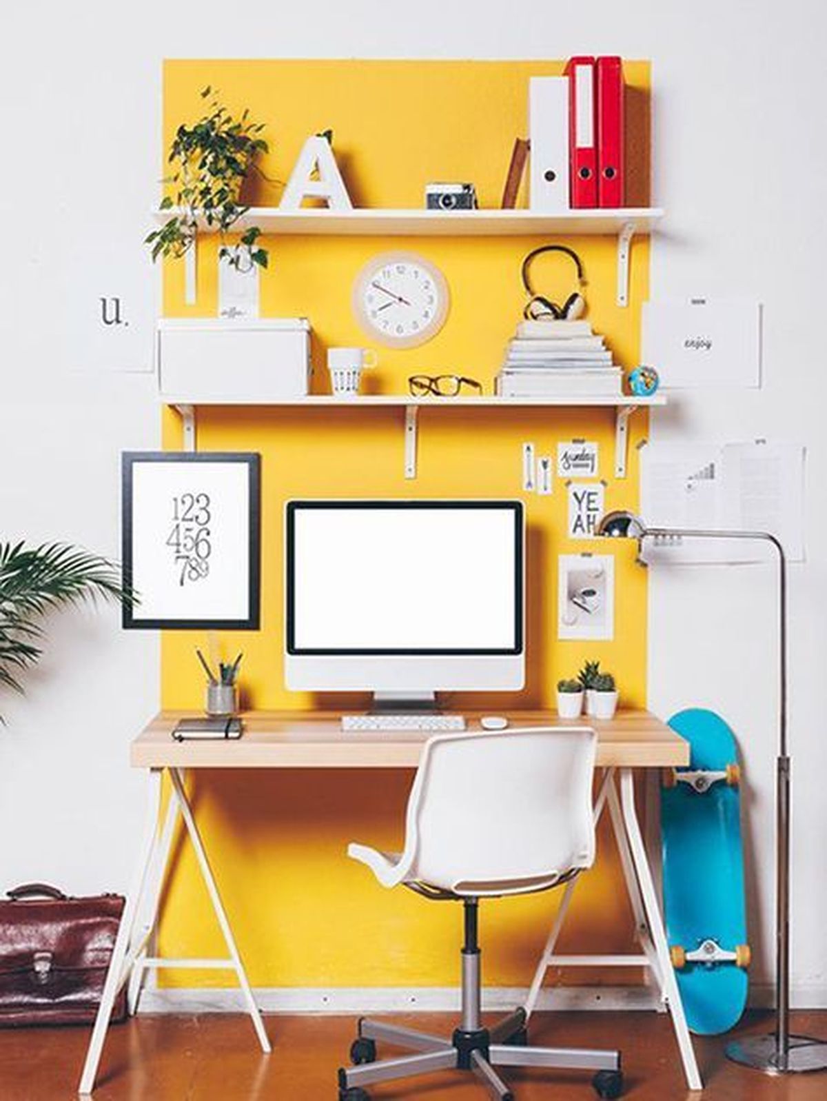 colores combinan amarillo estudio