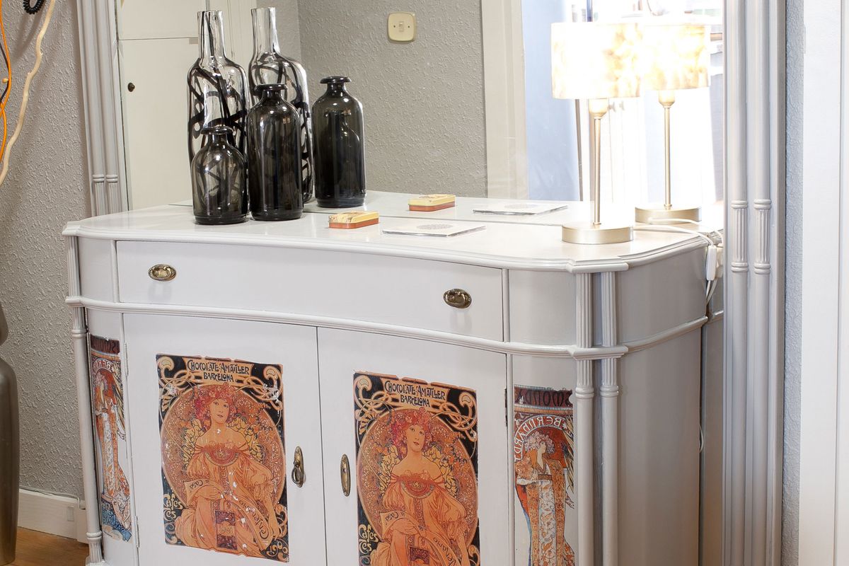 Deco589(461) (235) Hall modernista mueble transferencias