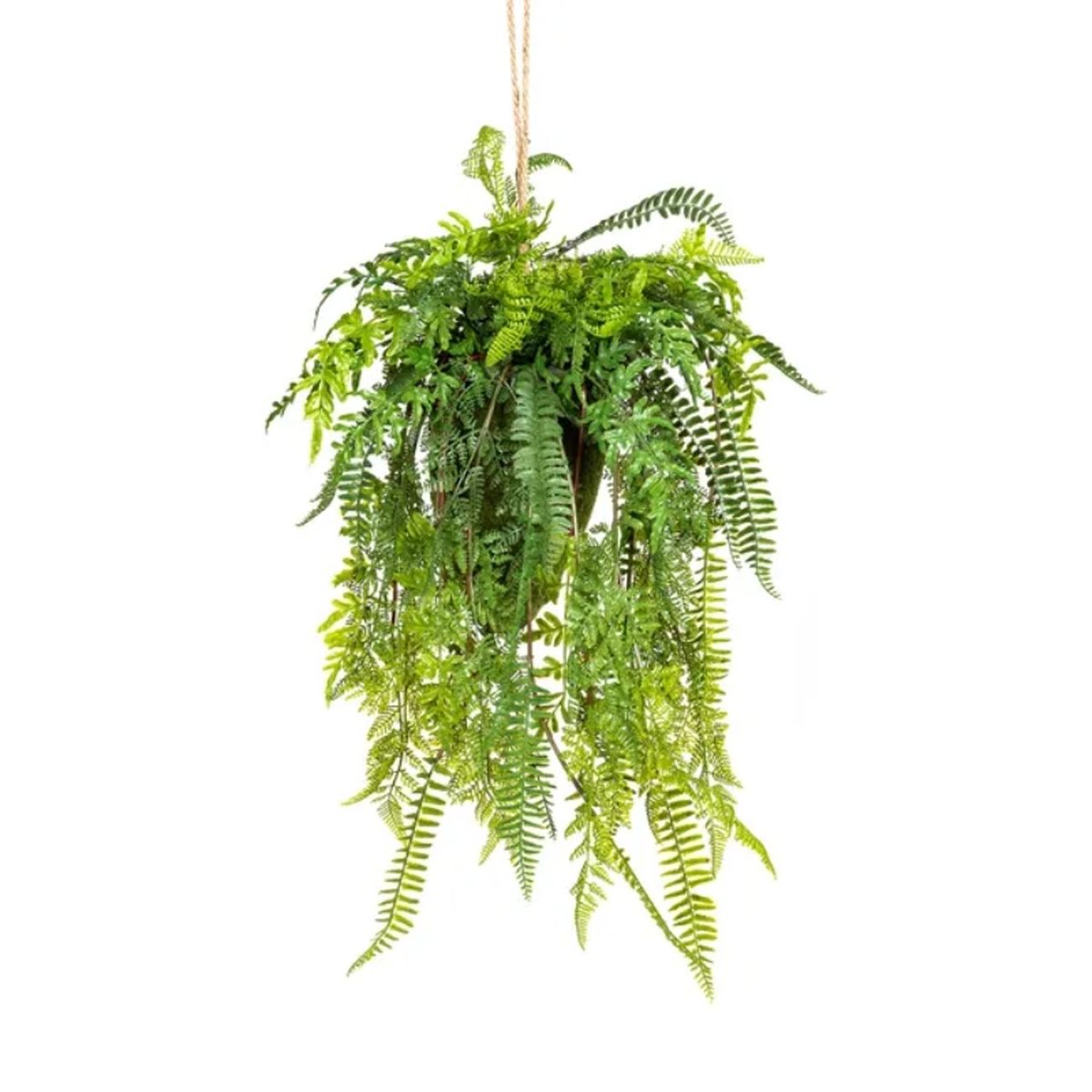 Helecho colgante artificial de Leroy Merlin.
