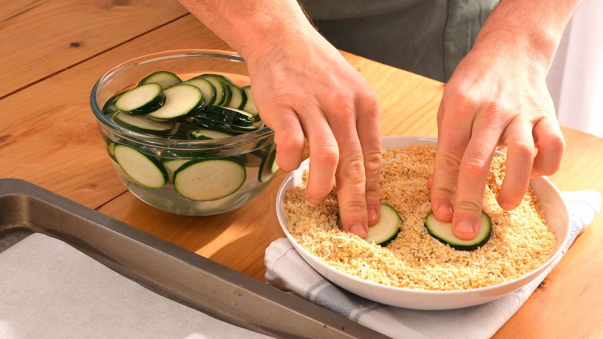 Calabacín crujiente al horno   Paso 3