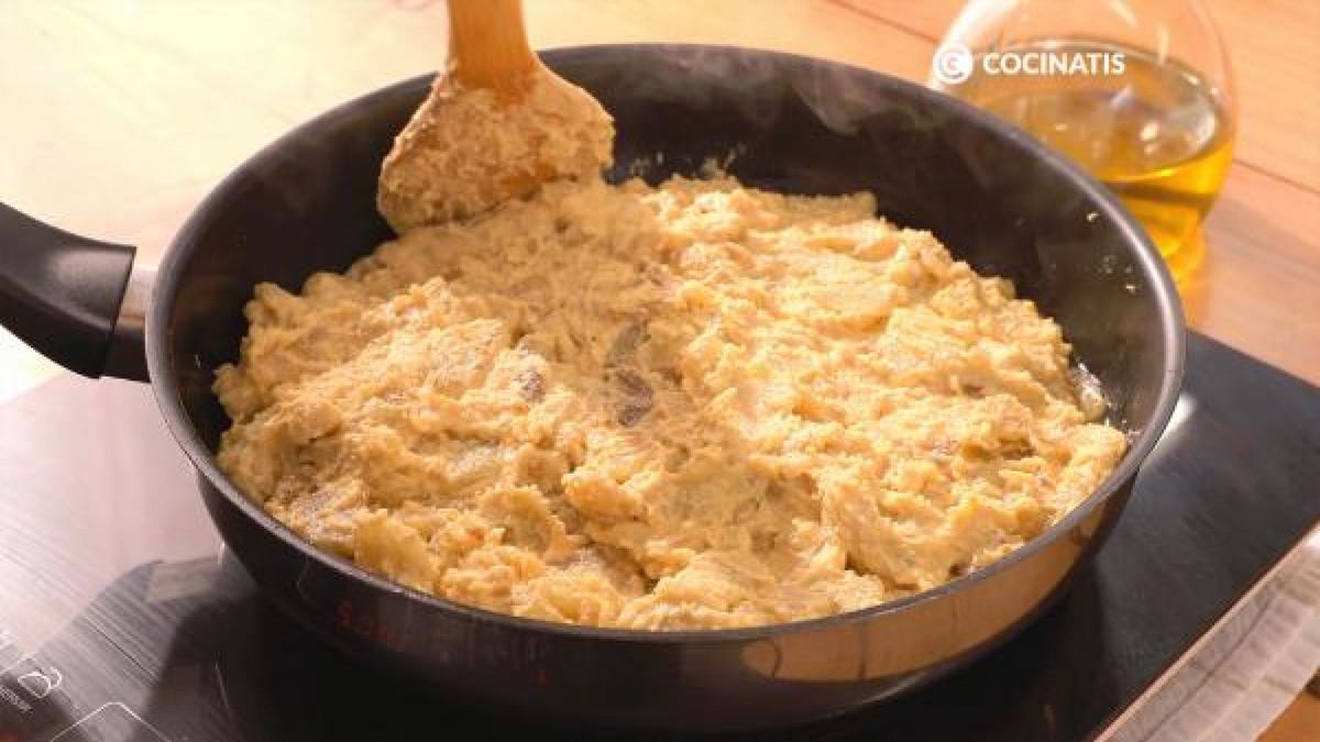 tortilla de patata vegana  paso 4