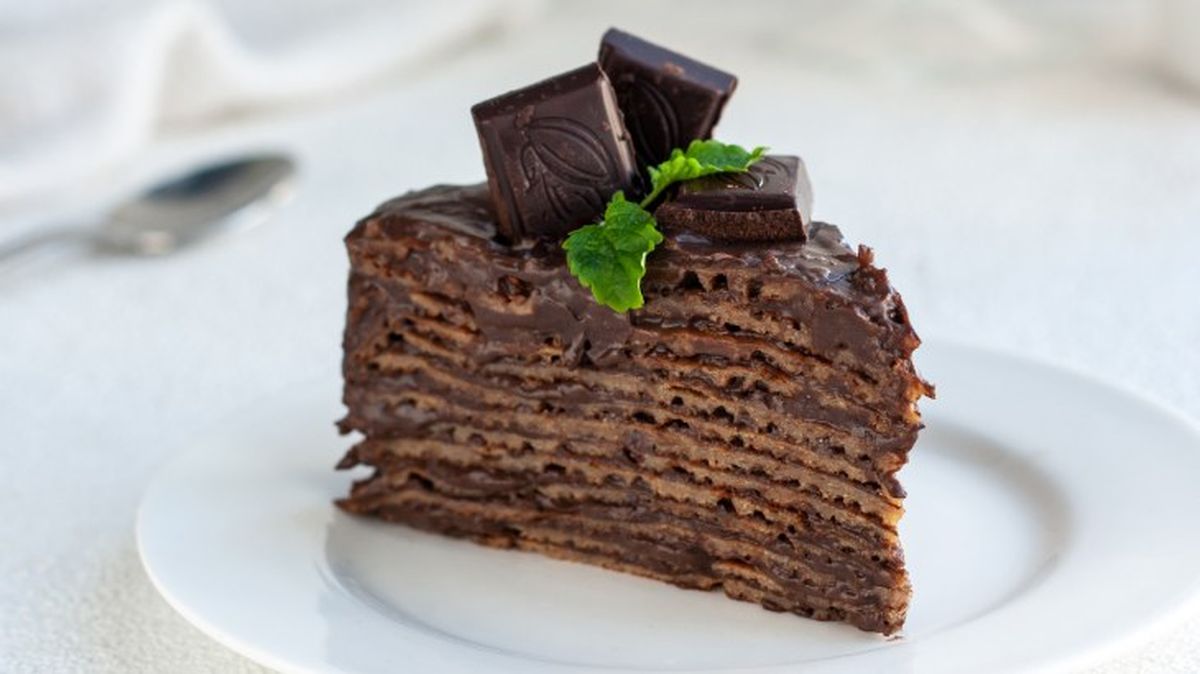 tarta de crepes chocolate