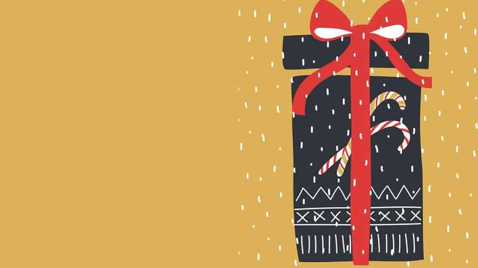 Postal de regalo navideño. Postal de regalo navideño.