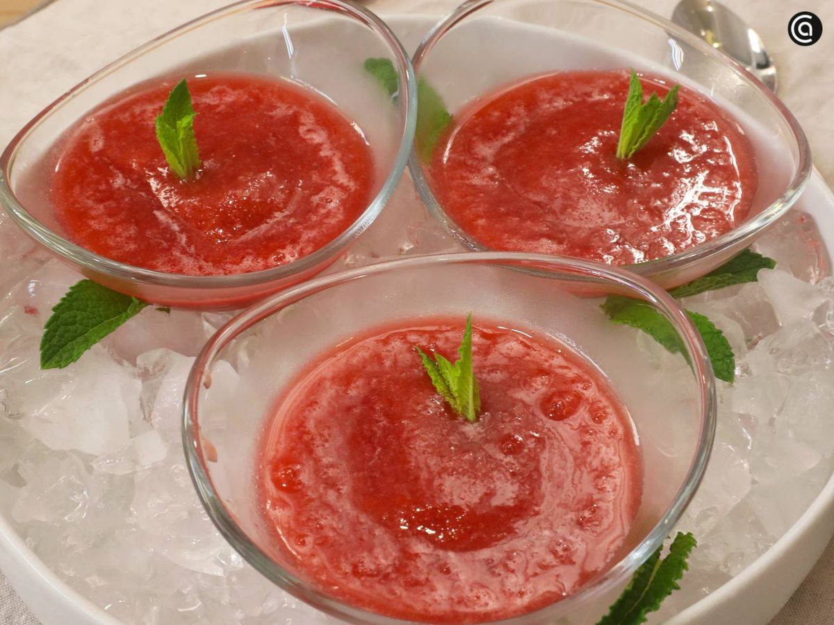 Sorbete de cerezas, receta fácil sin heladera
