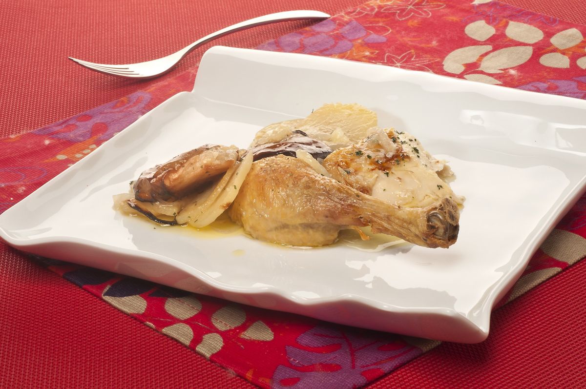 267 Pollo asado con manzana y patata xl