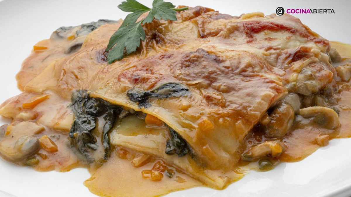 Lasaña vegana de verduras