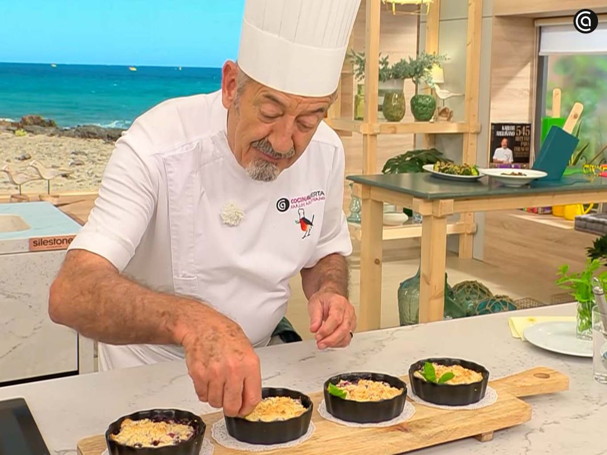 Crumble de cerezas - paso 4