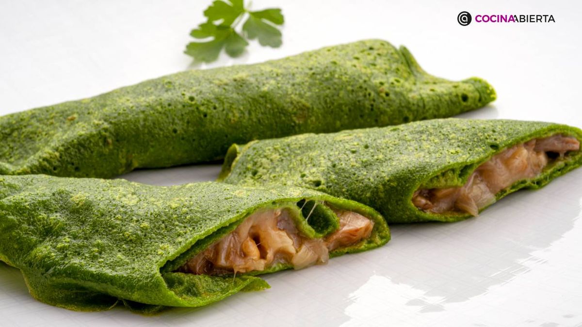 crepes espinacas con setas