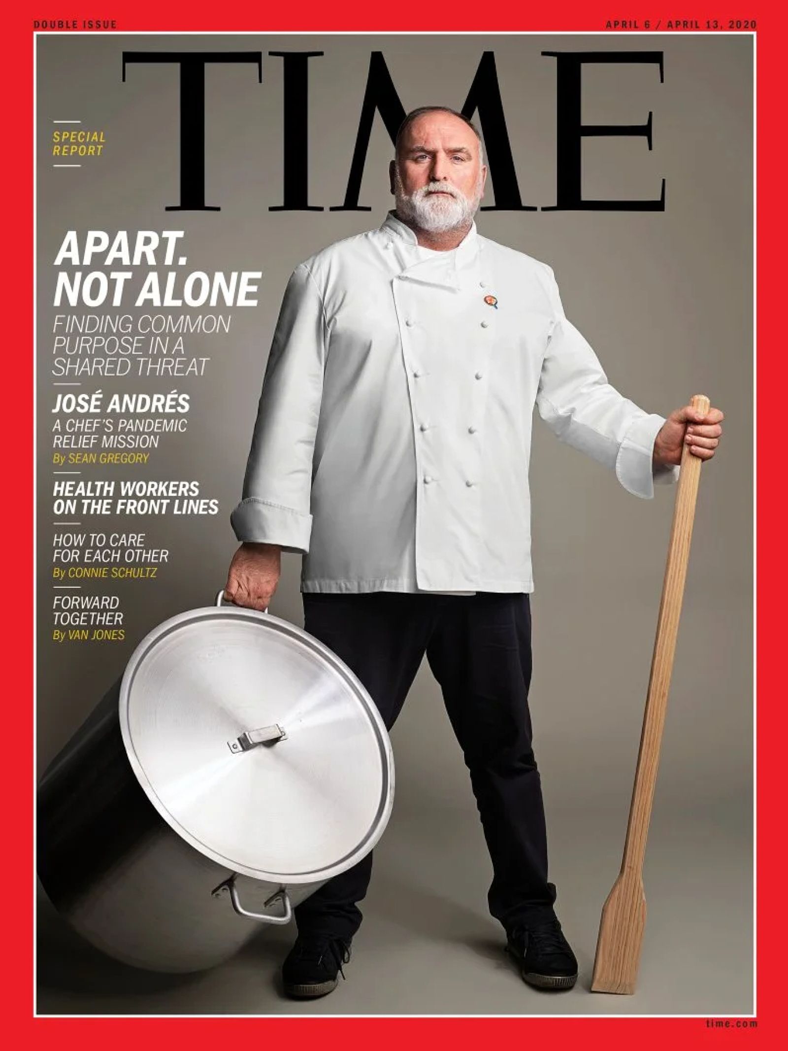 Portada de la revista Time dedicada al chef José Andrés en 2020 Portada de la revista Time dedicada al chef José Andrés en 2020