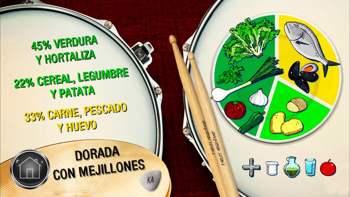 dorada mejillones plato