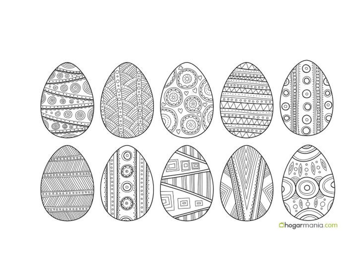 dibujos huevos pascua mandala 1