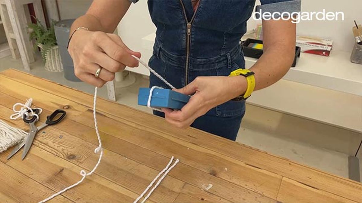 como hacer hojas de macrame paso 4