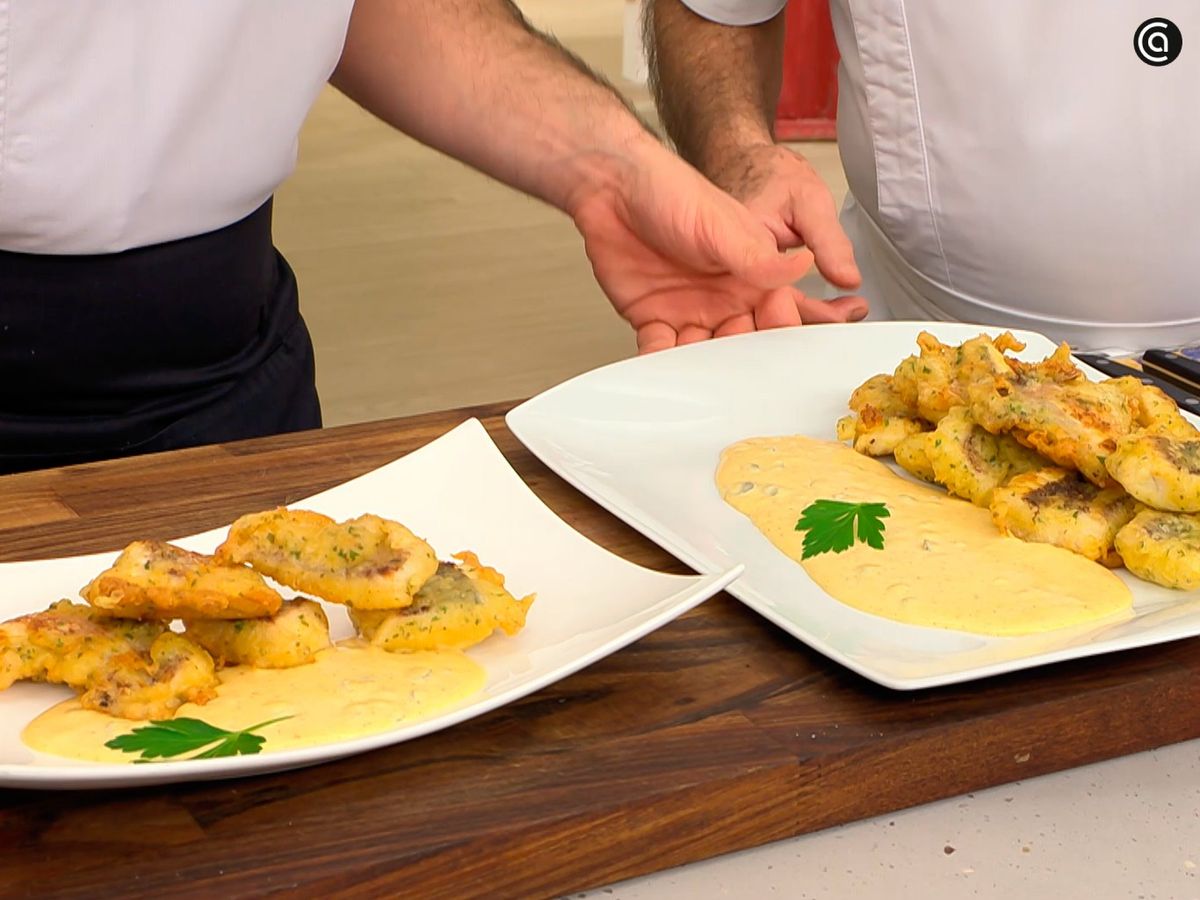 Acompaña las calugas de pescado con una salsa de mahonesa agridulce al servir