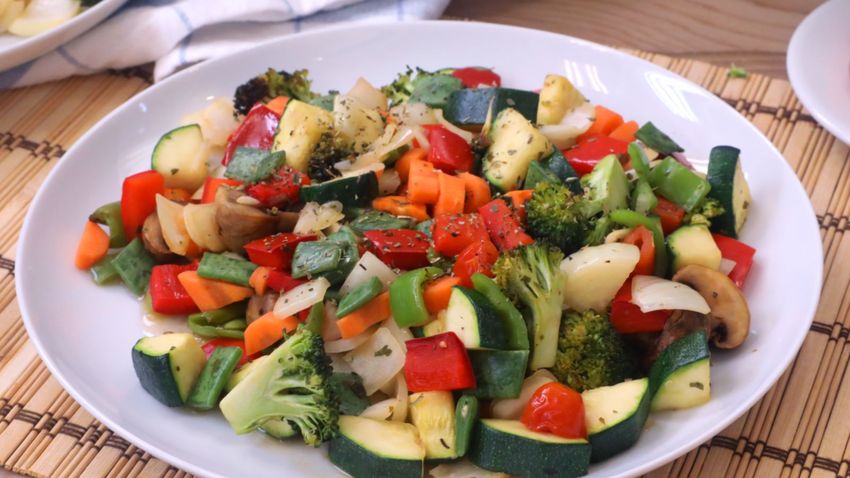 Verduras en freidora de aire