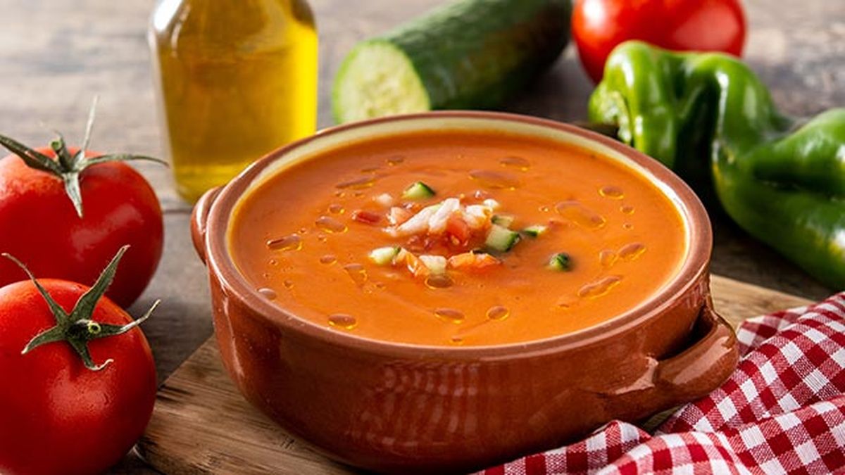 gazpacho andaluz thermomix emplatado