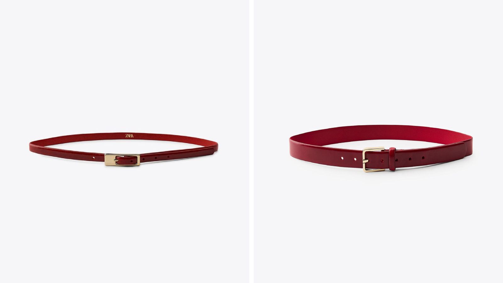 Cinturón estrecho y ancho en rojo Cinturón estrecho y ancho en rojo