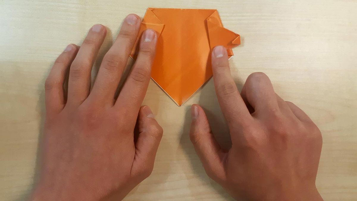 como hacer un perro shiba inu de origami paso 5