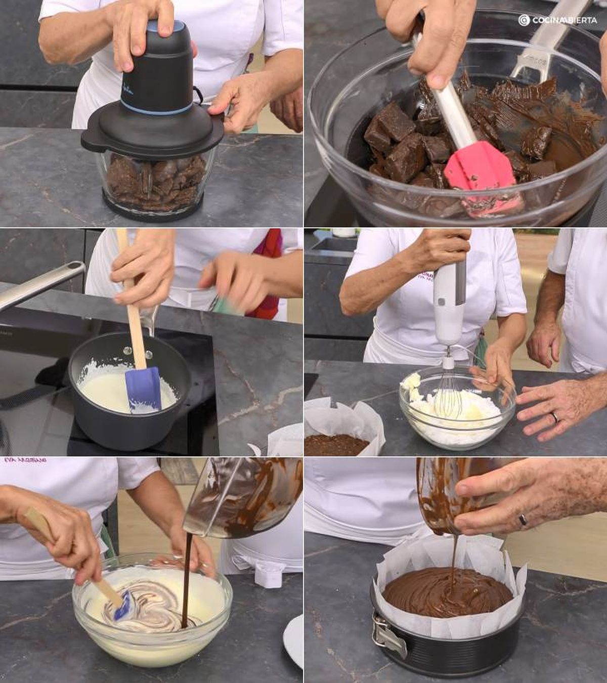 tarta fria chocolate pasos