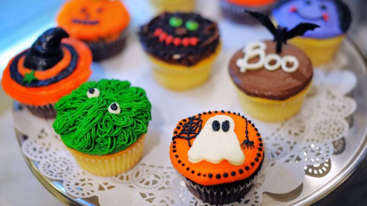 Magdalenas decoradas para Halloween