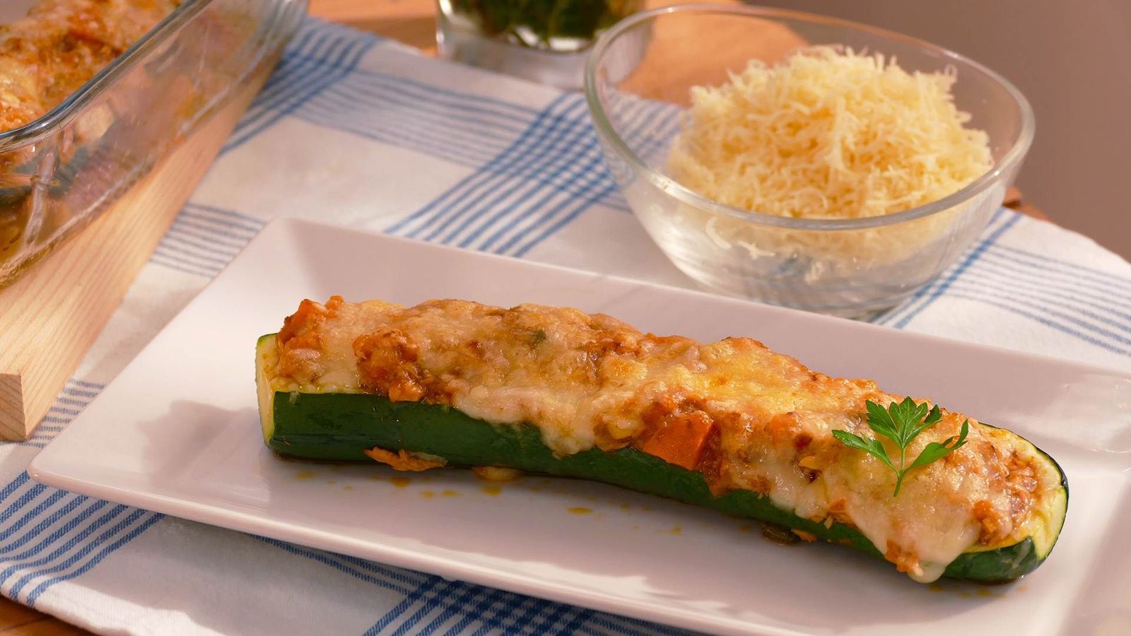 Calabacines rellenos de atún paso 9 Calabacines rellenos de atún paso 9