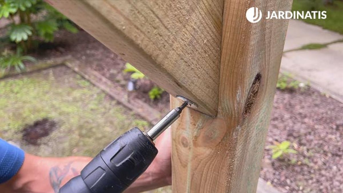 como instalar pergola de madera en kit nortene paso6