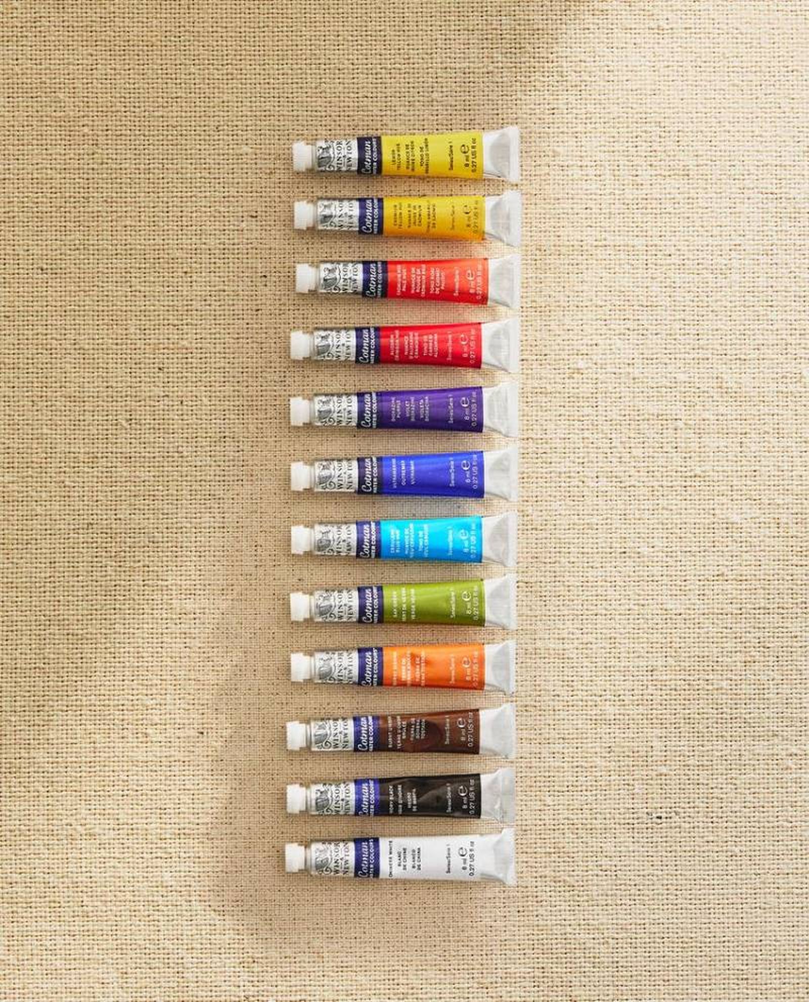 Set de 12 tubos de acuarela de Winsor & Newton. Set de 12 tubos de acuarela de Winsor & Newton.