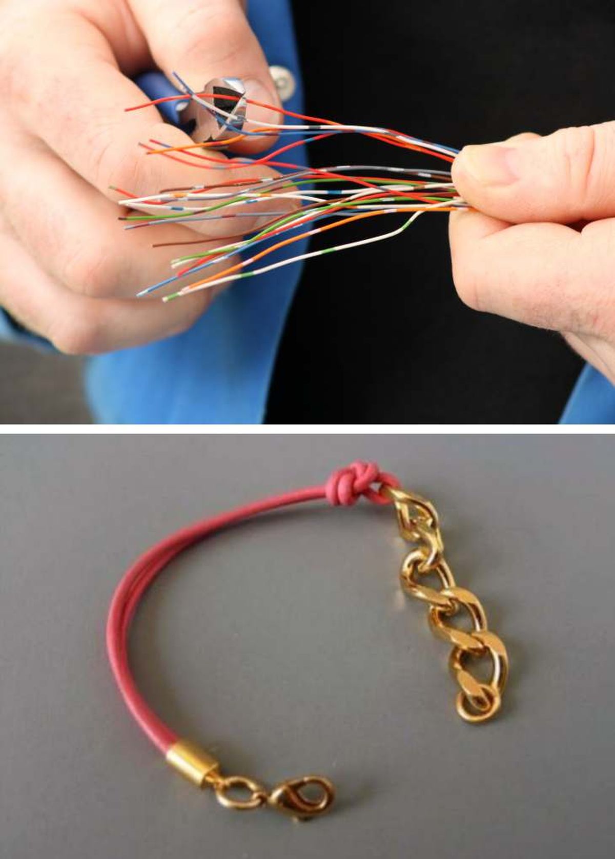 reutilizar cables bisuteria