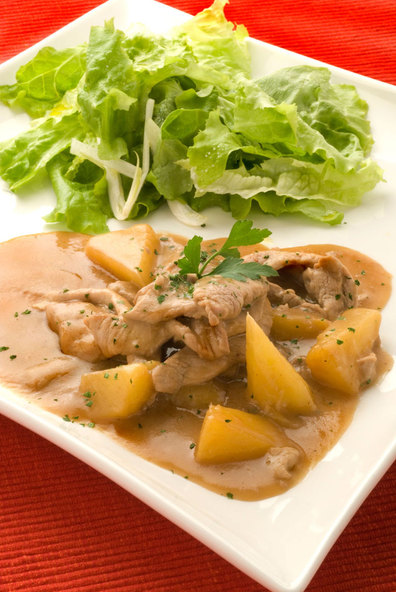 Cerdo con salsa de piña