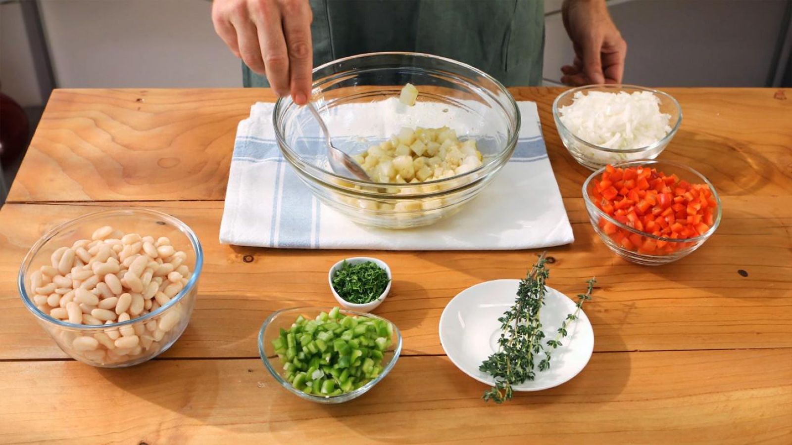 Empedrado de alubias y bacalao   Paso 4