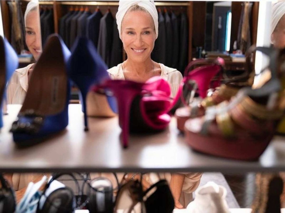 Zapatos en el vestidor de Carrie Bradshaw