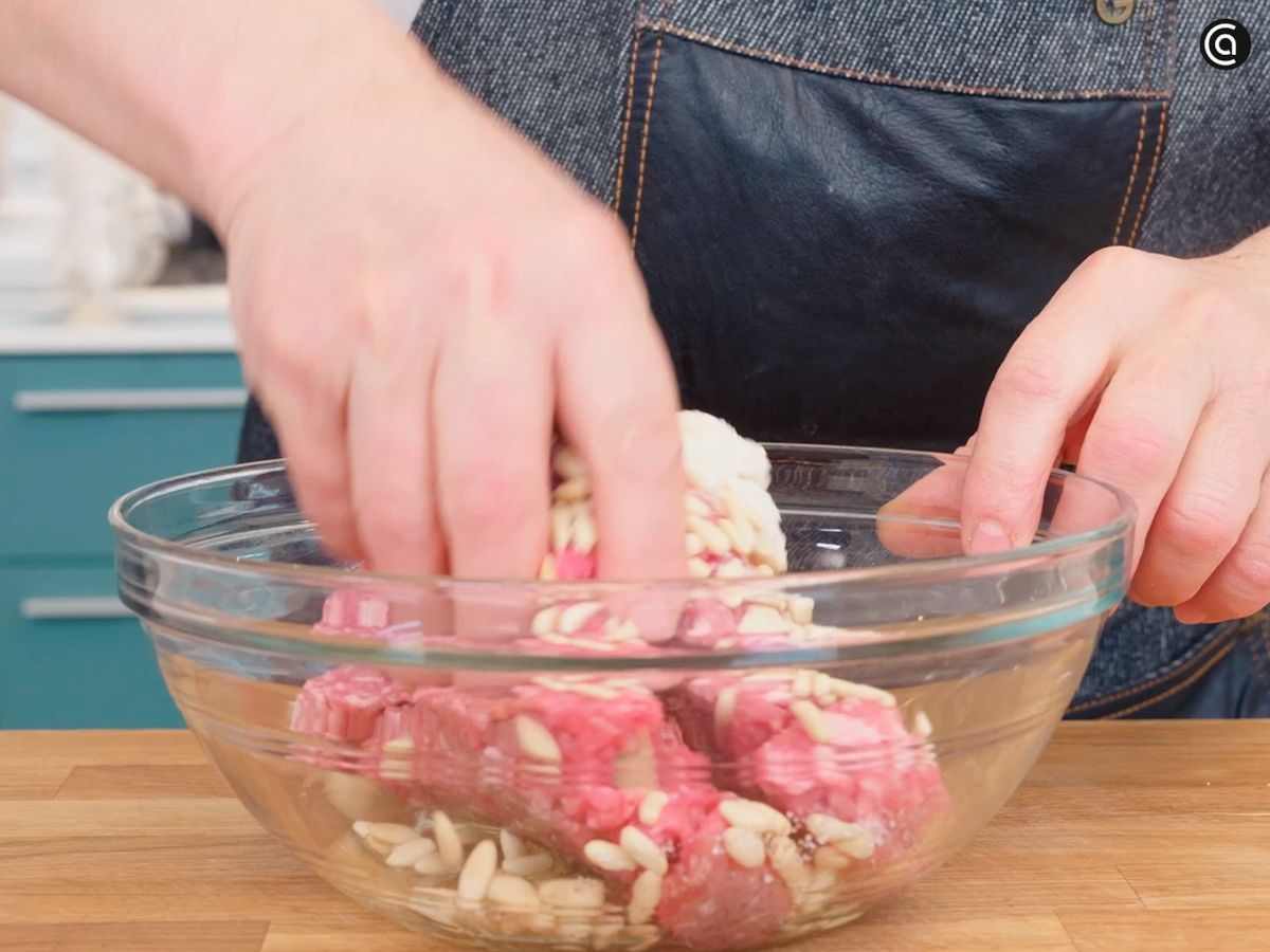 Albóndigas en salsa de cebolla - paso 1