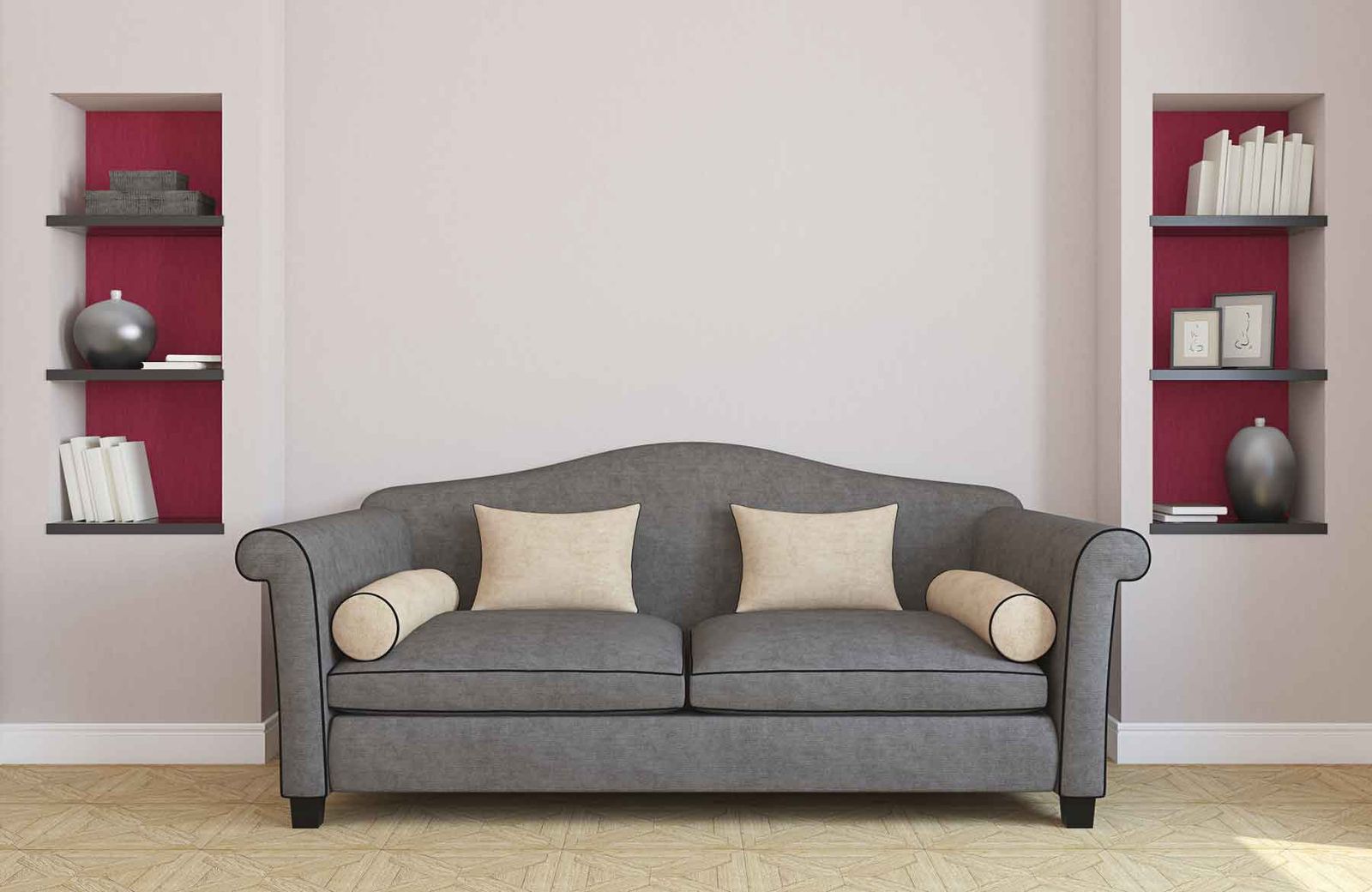 Sofá de color gris para el salón paso 3 Sofá de color gris para el salón paso 3