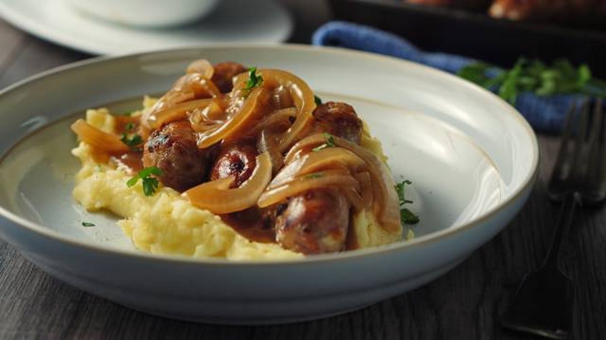 salchichas vino blanco pure patata