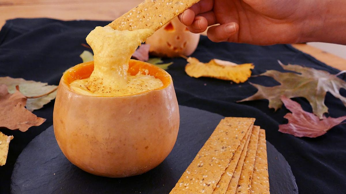 Receta de fondue de calabaza y queso   paso 6