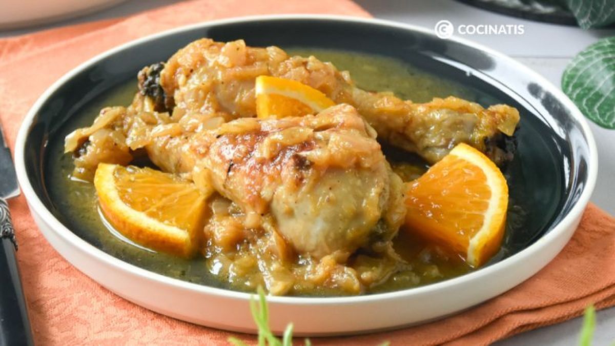 Plato de pollo a la naranja