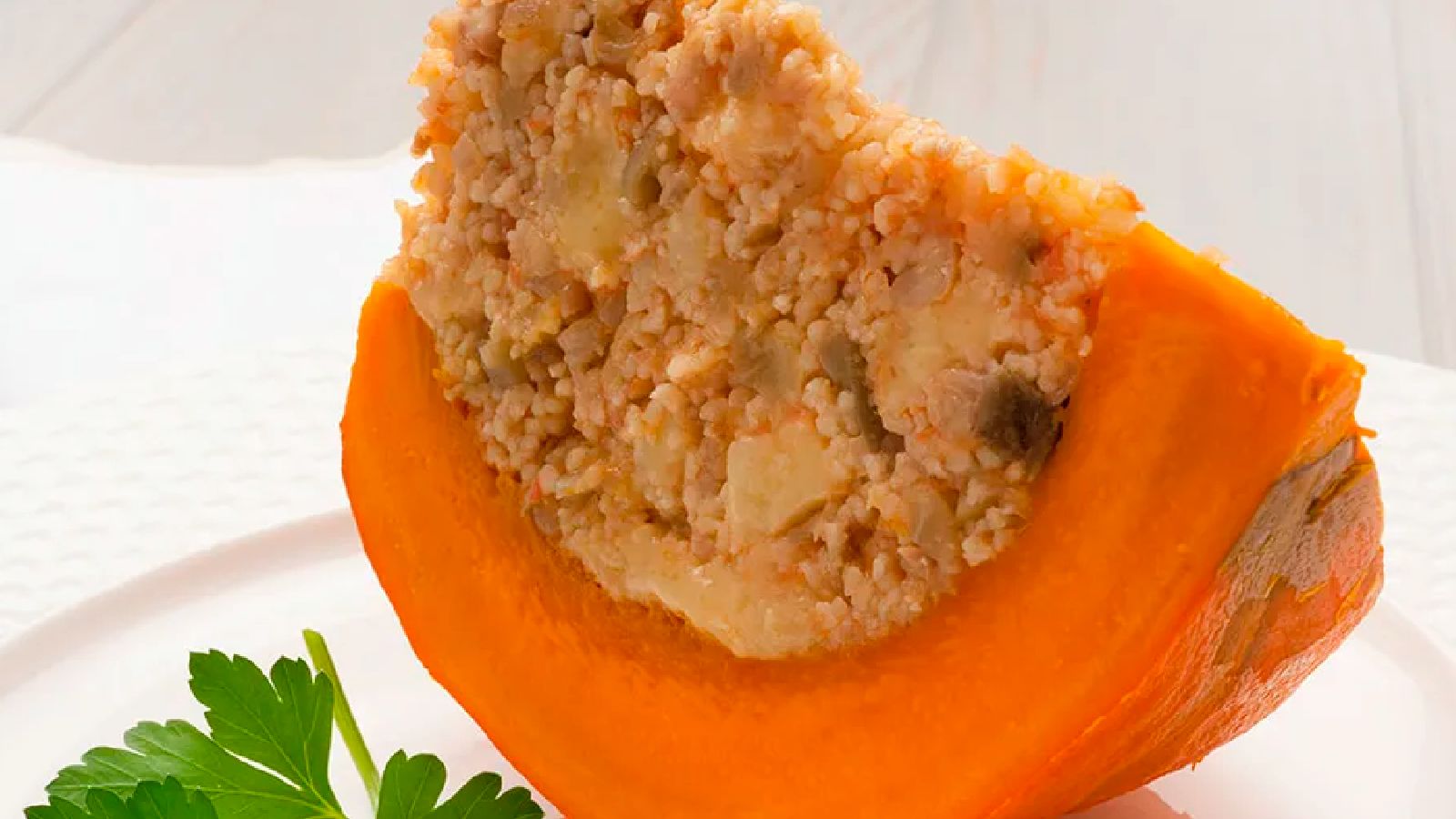 Calabaza rellena al horno