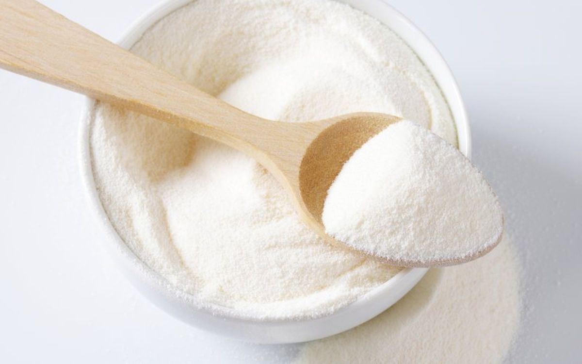 La nata en polvo ha sido deshidratada y pulverizada