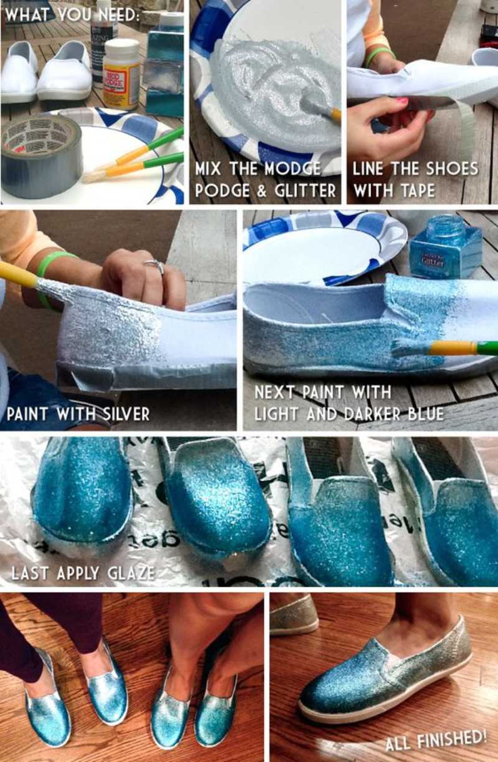 Decorar zapatillas con glitter paso a paso. Decorar zapatillas con glitter paso a paso.