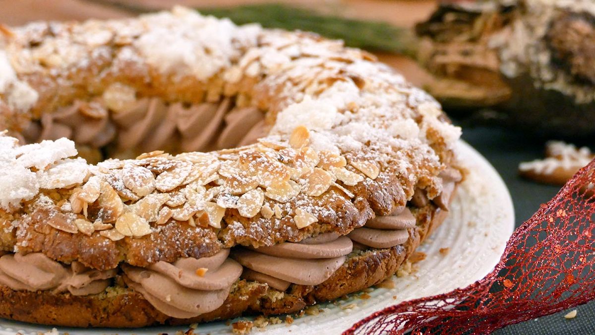 Receta de roscón de Reyes sin gluten con relleno de chocolate  paso 7
