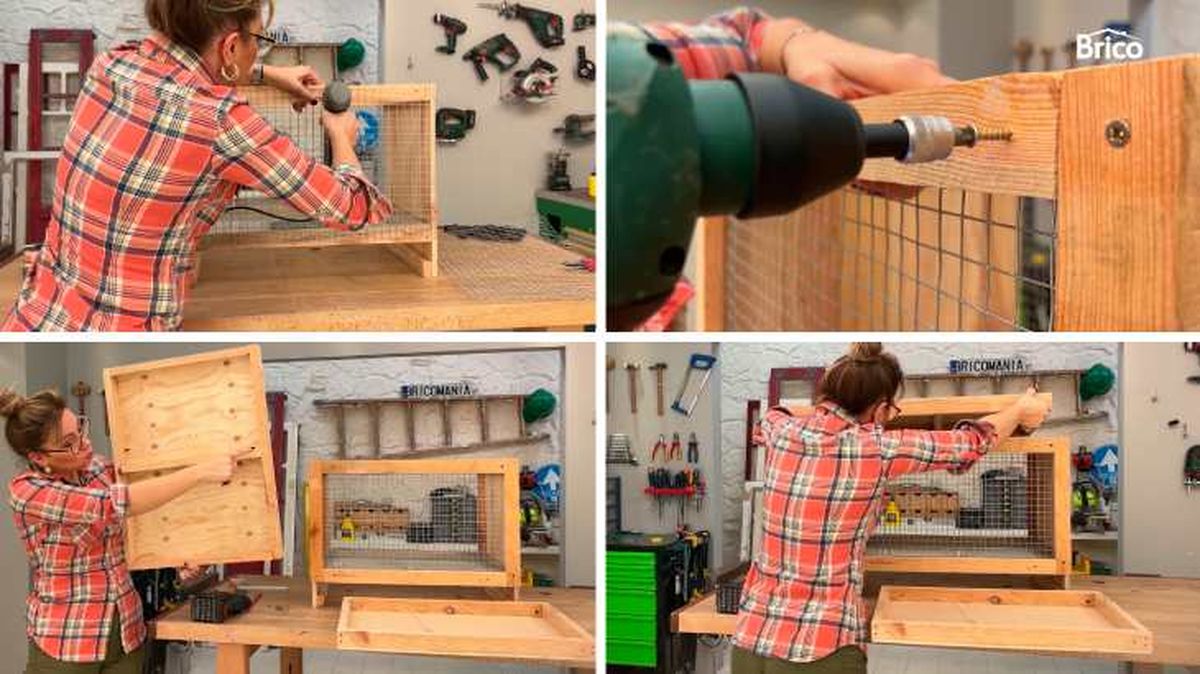 Colocar la red de conejos y crear un marco alrededor