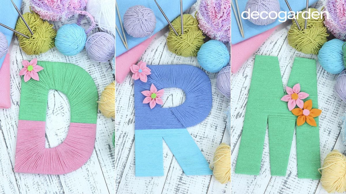 Letras de lana para decorar