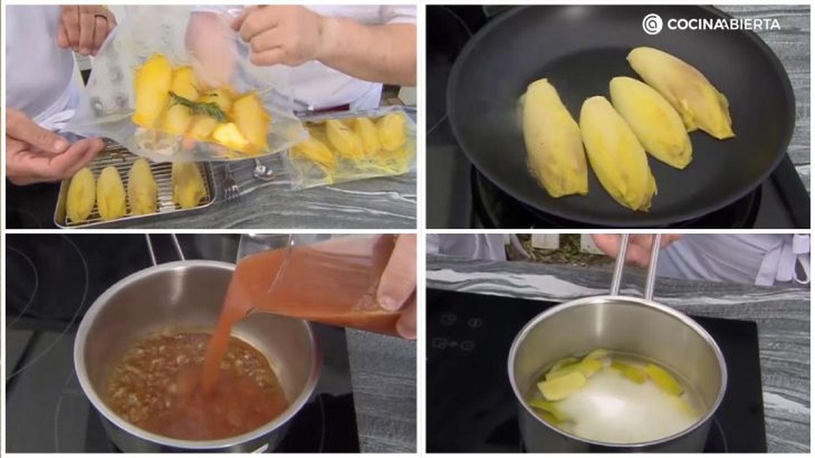 Los primeros pasos de la receta de codornices asadas de Martín Berasategui Los primeros pasos de la receta de codornices asadas de Martín Berasategui